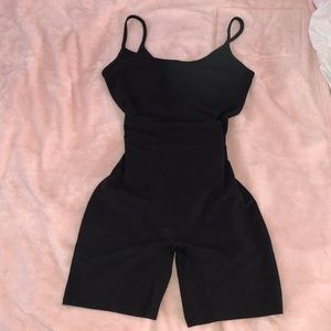 black fitted romper